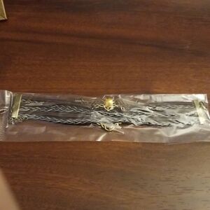 Boho Braided Faux Leather Charm Bracelet/Necklace Set - Star & Sun Charms​